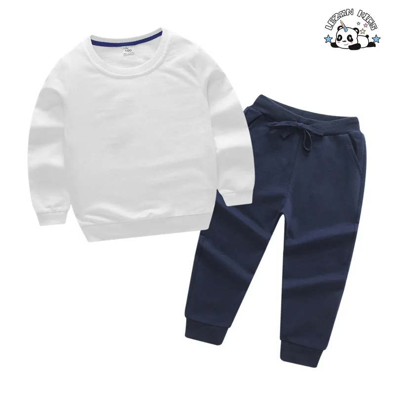 LEZONKIDS - Custom Kids Fall Winter Set Sequin Stars Sweatshirt Jogger Set Casual Girl Clothing Sets